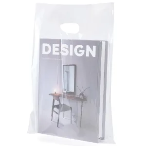 100 Clear Plastic Bags With Handles 9"x12" Perfect for Merchandise And Retail 1.5Mil Thick Clear Gift Bags With Handles
