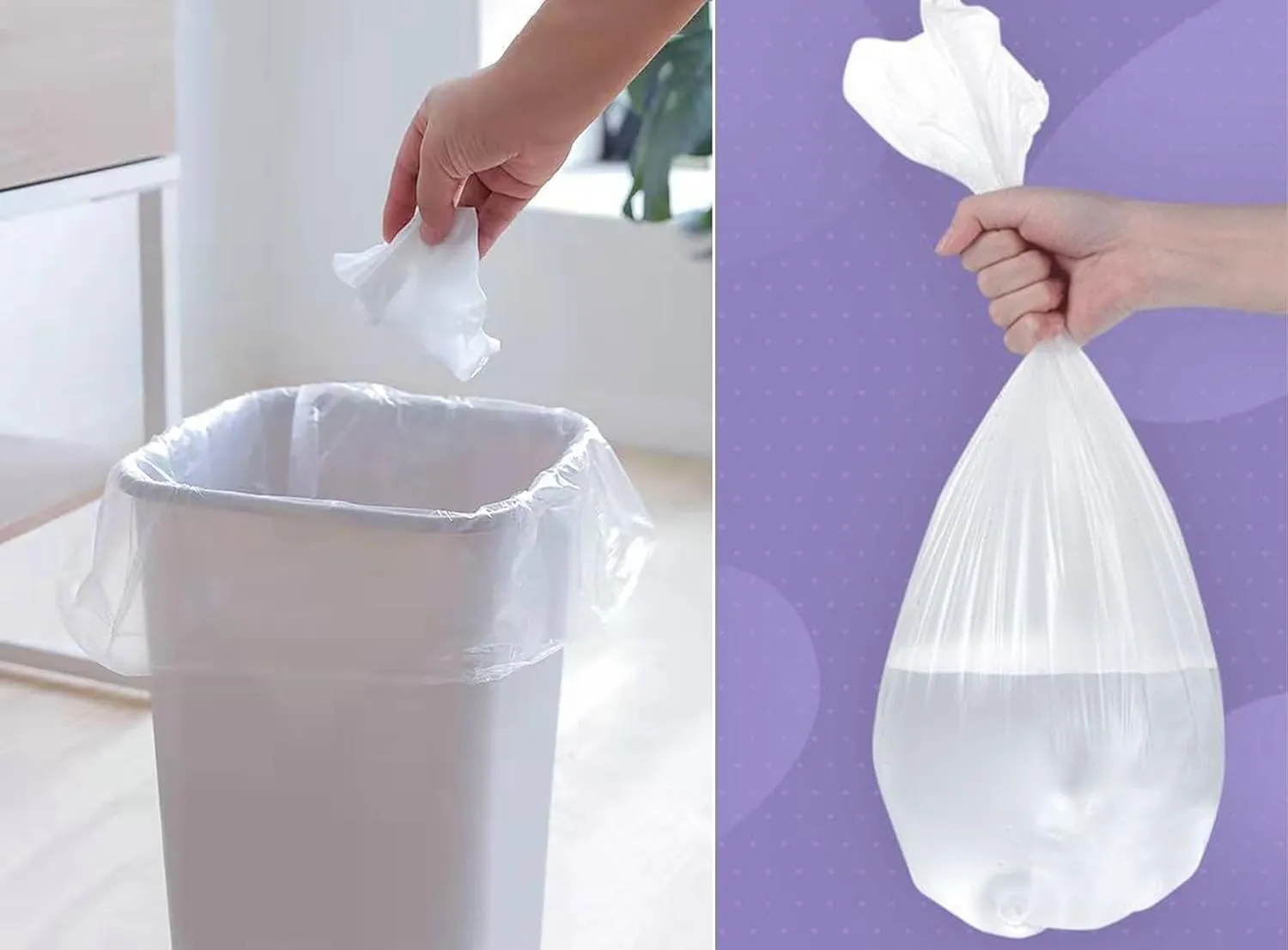 120 Count 8 Gallon Trash Bags Clear Medium Garbage Bags Strong, Leakage-Free,Unscented 30 Liter Thick for Bathroom, Office, Kitchen Waste Basket Trash Can (Clear, 8 Gallon-120 Count)