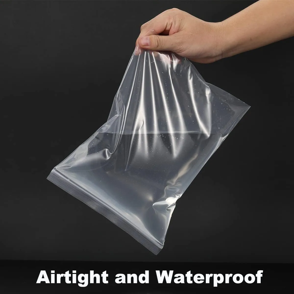 200 PCS 4" x 6" Thick Clear Zip Poly Lock Plastic Bags Seal Reclosable Zip Bag Durable 2.4 Mil Photo Cards Snacks Seeds Zipper Bags