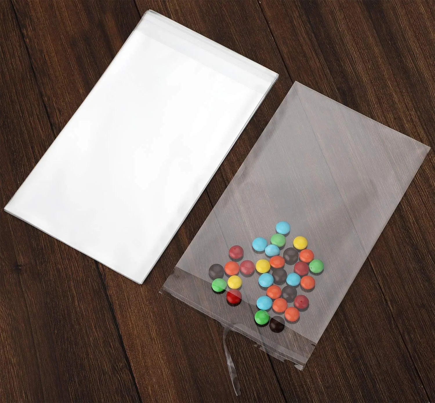 200 pcs Clear 3" x 4" Self Seal Cello Cellophane Bags Resealable Poly Bags 2.8 mils for Cookie, Candy, Gift Bakery, Prints, Photos, Cards & Envelopes, Party Decorative