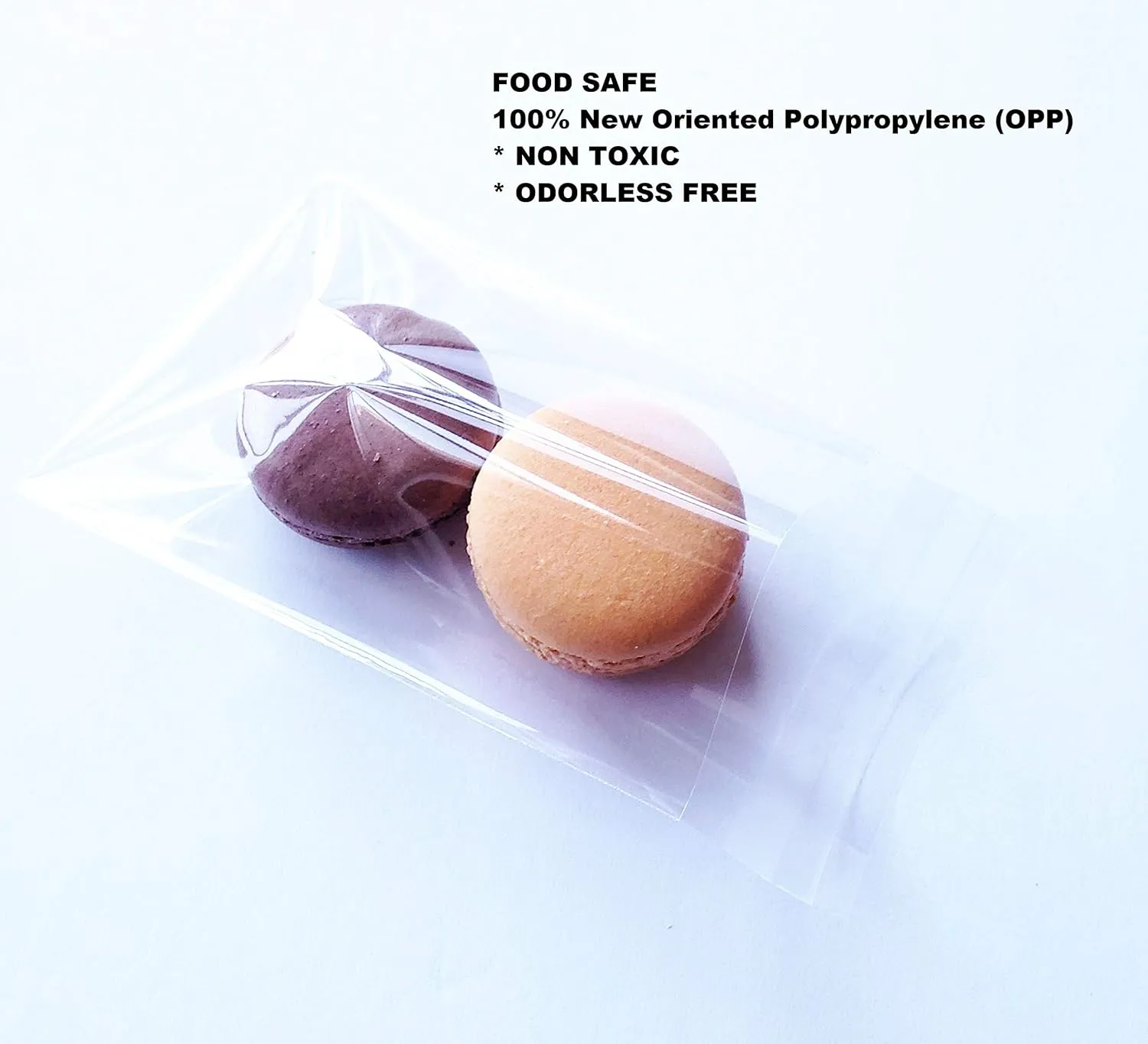 200ct Adhesive Treat Bags 3 x 4 Clear - 1.4 mils Thick Self Sealing OPP Plastic Bags/Clear Flat Resealable Cello (3" x 4")