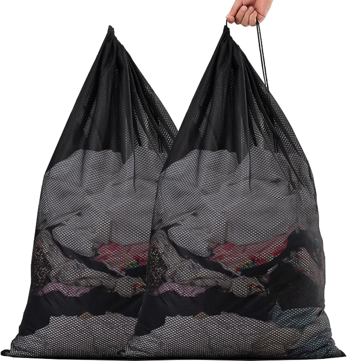2Pack,Mesh Laundry Bags,Laundry Bag,Travel Laundry Bags,Wash Bags,23 x 34 Inches Heavy Duty Mesh Laundry Bag,Large Laundry Drawstring Bag for College,Dorm,Travel,Family and Apartment Dwellers