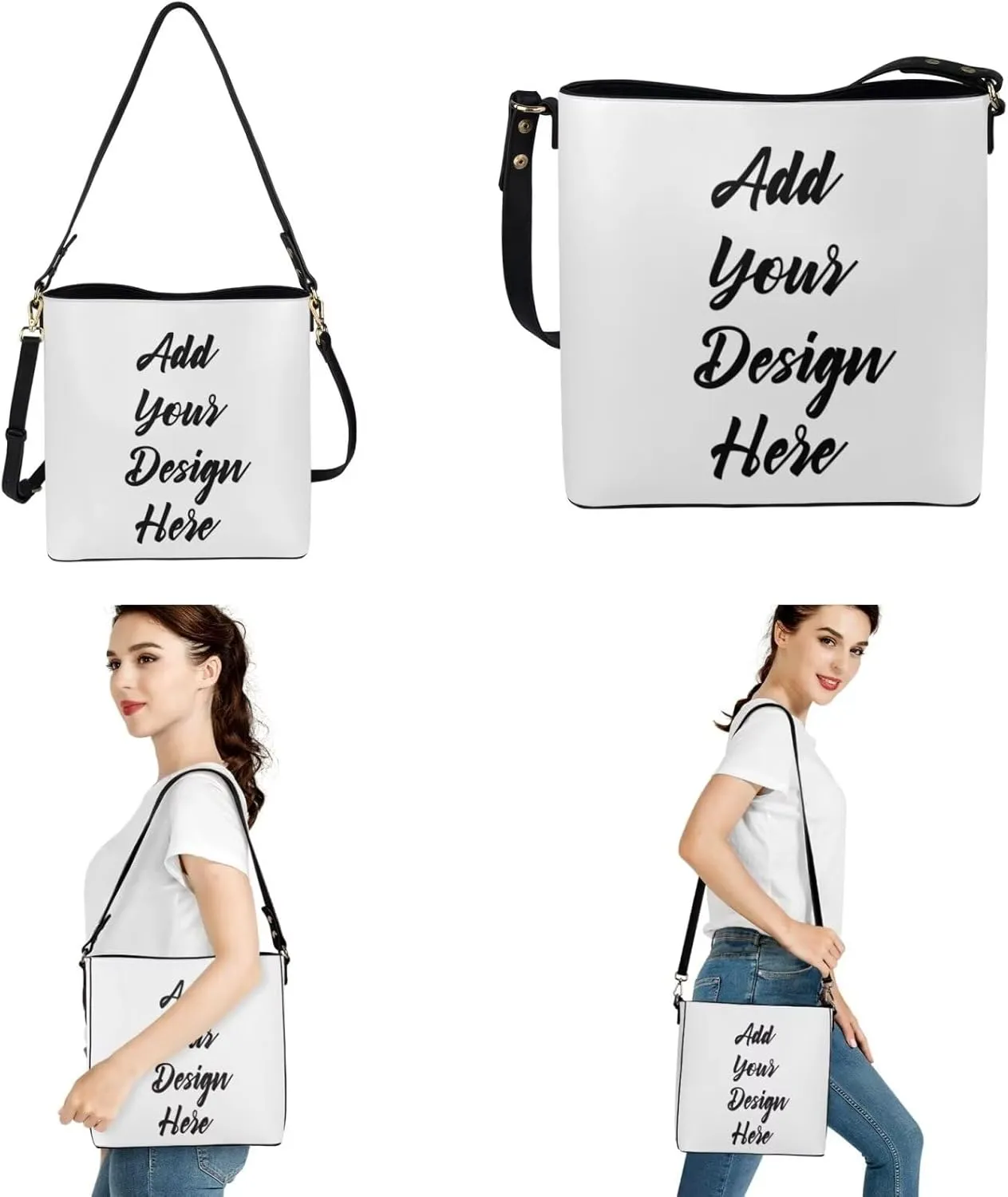 2Pcs Tote Bags Set Satchel Bags Crossbody Bags for Women Car Key Fob Protector