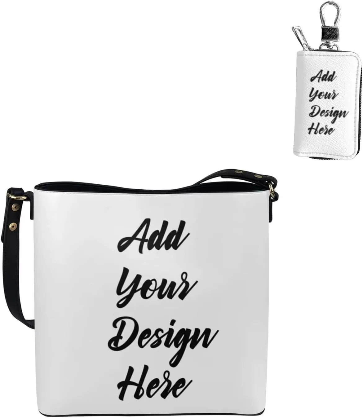 2Pcs Tote Bags Set Satchel Bags Crossbody Bags for Women Car Key Fob Protector