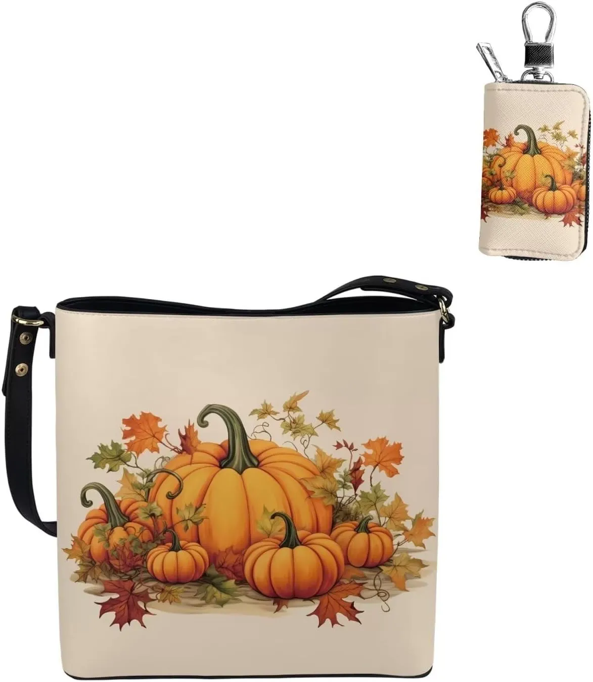 2Pcs Tote Bags Set Satchel Bags Crossbody Bags for Women Car Key Fob Protector