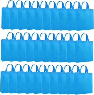 30pcs Reusable Non-woven Shopping Bags Foldable Tote Bag for Food Expandable Random