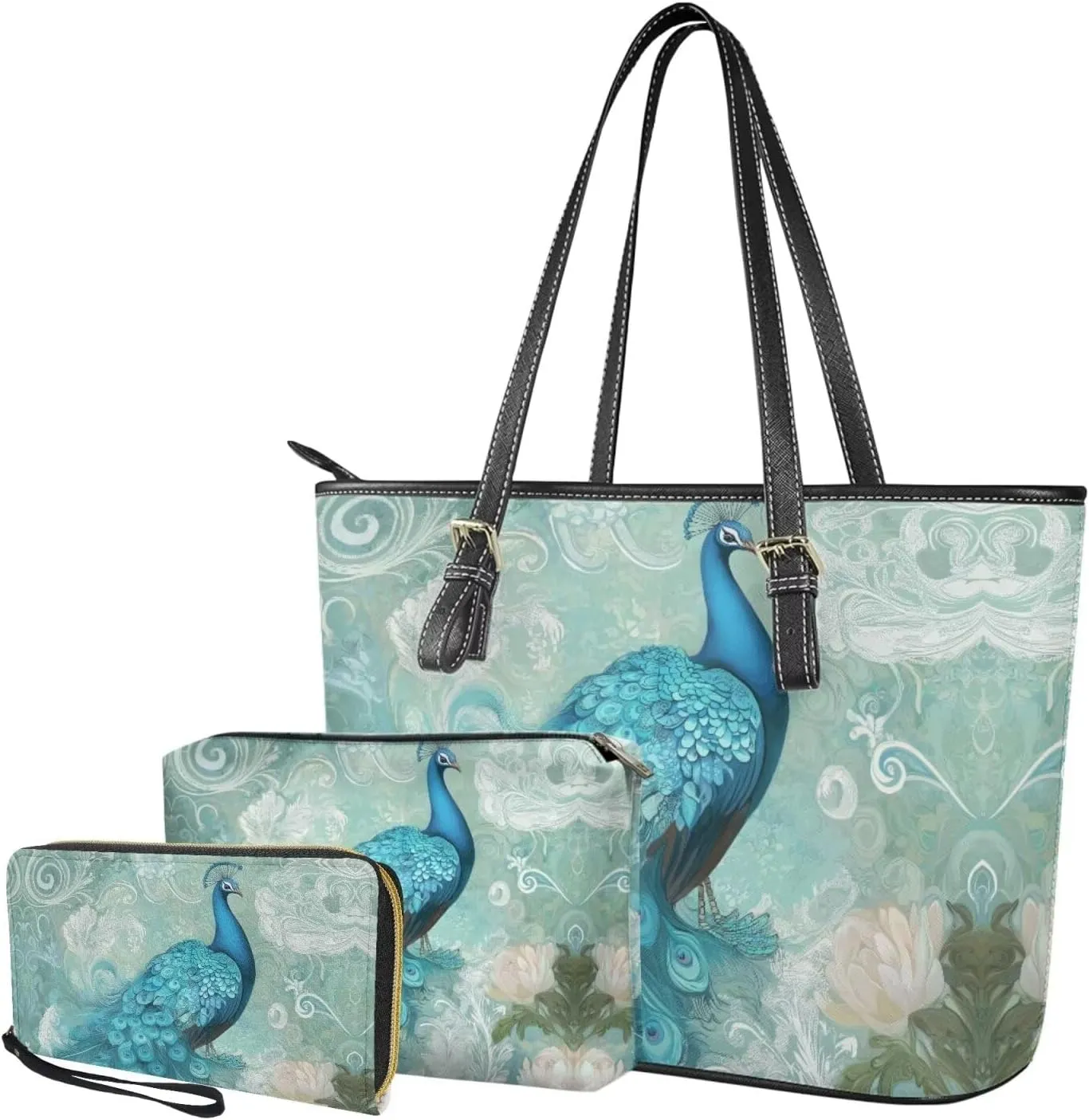 3pcs Tote Handbags and Purse for Women for Daily Use