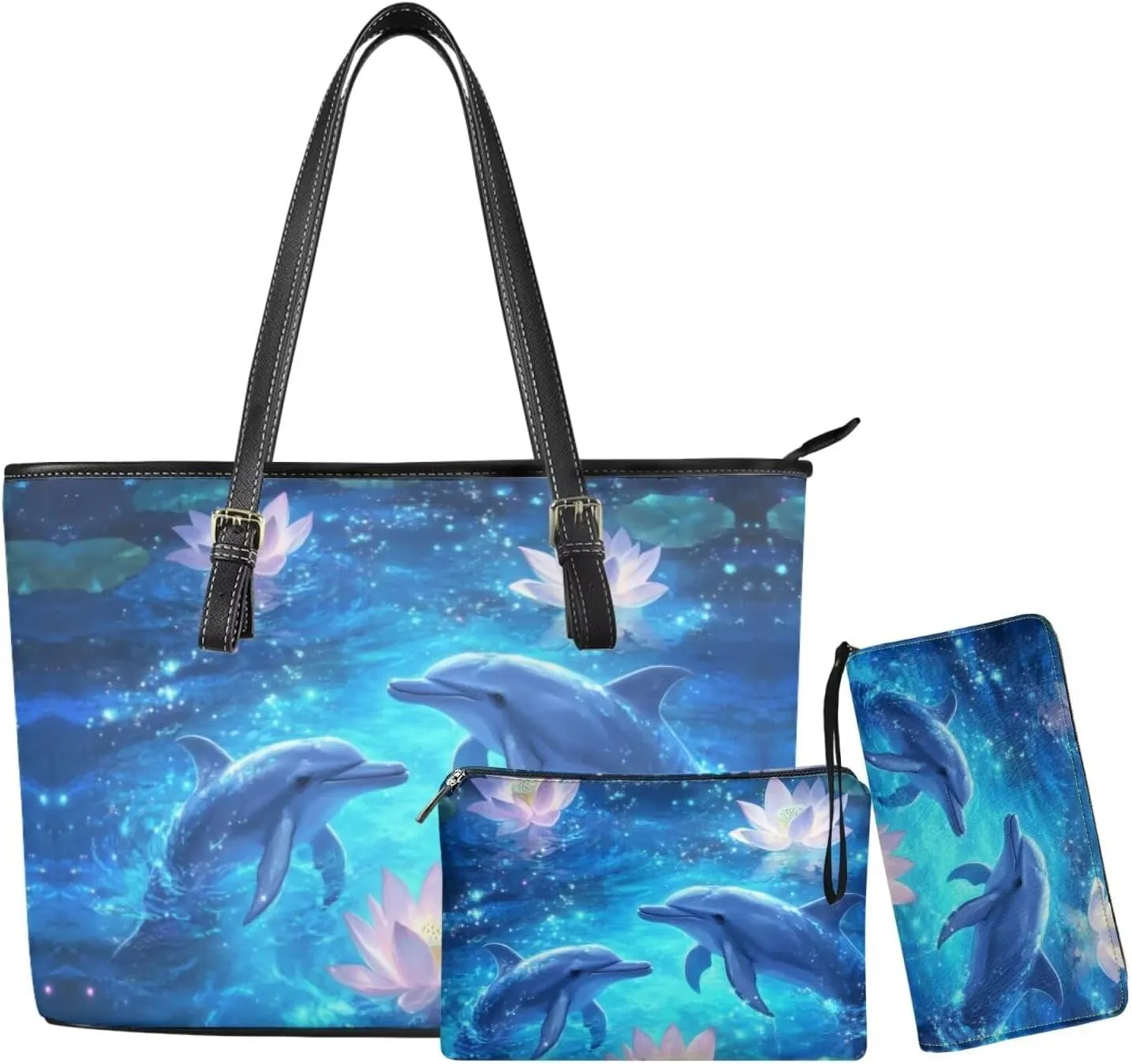 3pcs Tote Handbags and Purse for Women for Daily Use