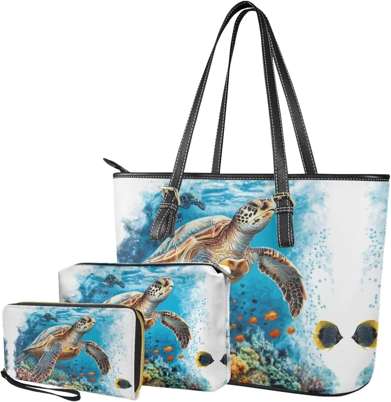 3pcs Tote Handbags and Purse for Women for Daily Use