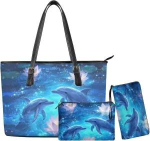 3pcs Tote Handbags and Purse for Women for Daily Use