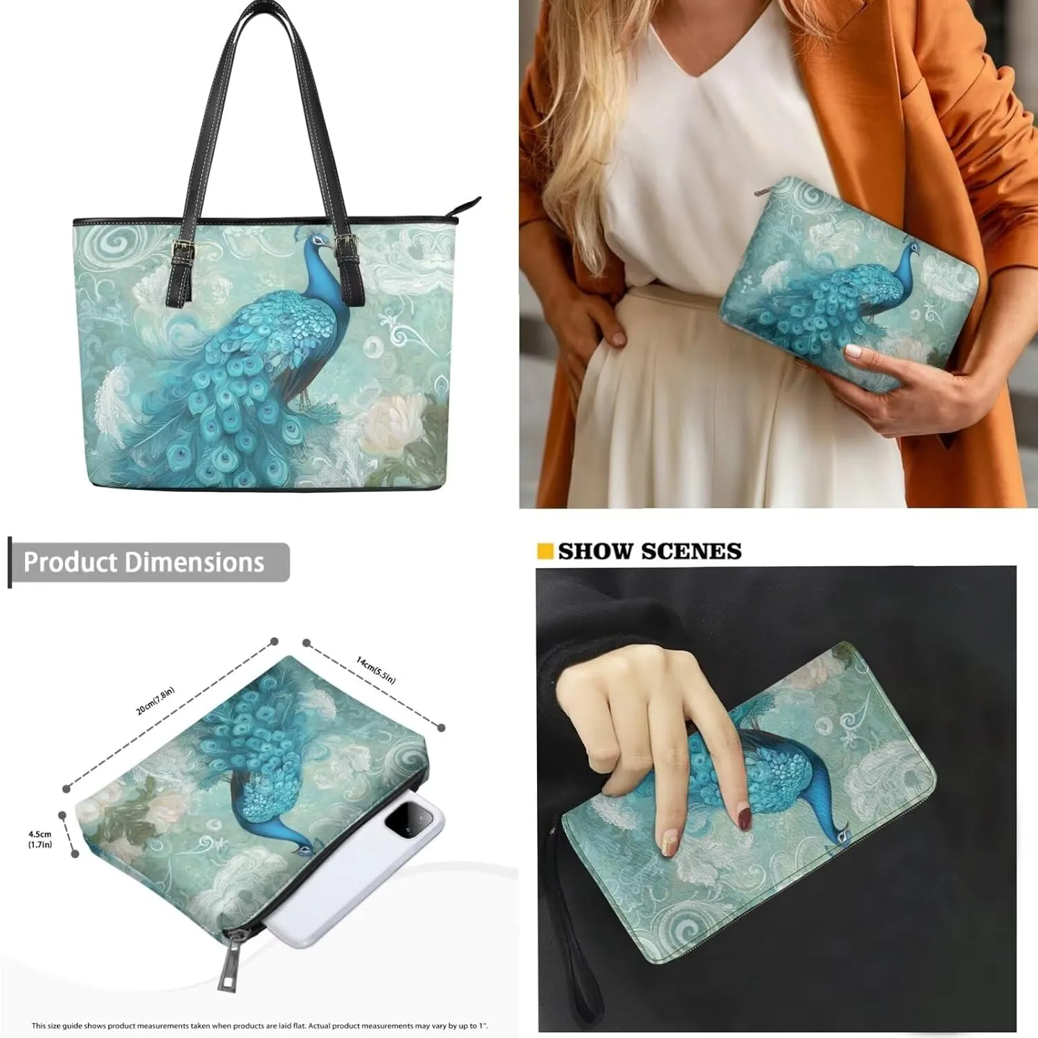 3pcs Tote Handbags and Purse for Women for Daily Use