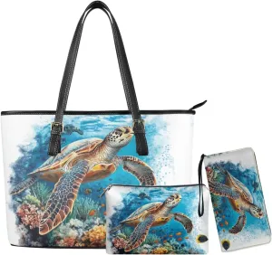 3pcs Tote Handbags and Purse for Women for Daily Use