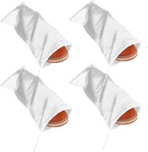 4 Pack Shoe Bags for Travel Satin Fabric Shoe Bag Portable Shoe Dust Bags with Drawstring Shoes Storage Bags 6.9" X 14" Cotton Drawstring Bags White Shoe Covers for Storing Shoes