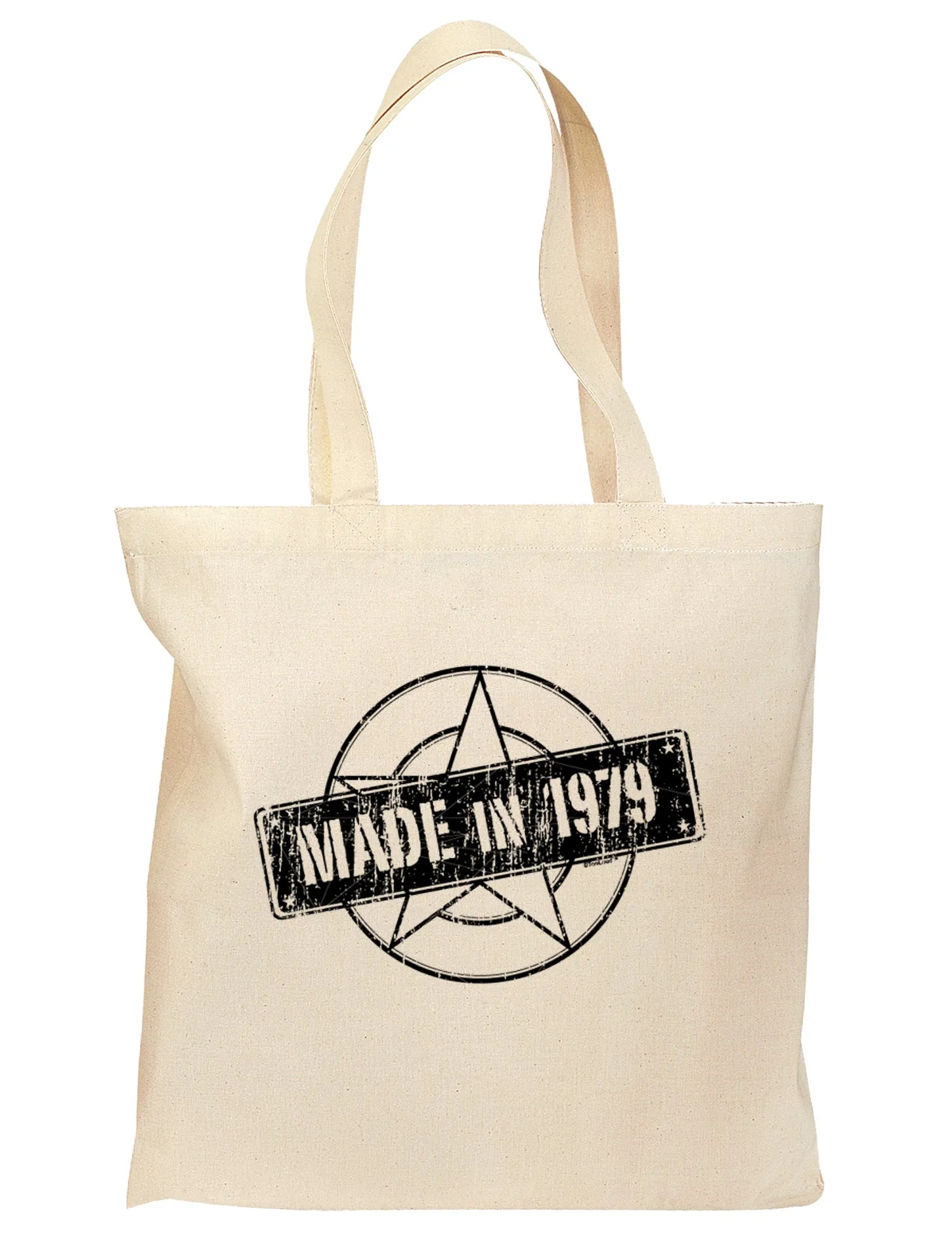 40th Birthday Gift Made in 1979 Grocery Tote Bag - Natural by TooLoud