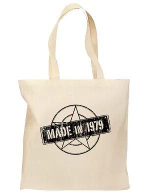 40th Birthday Gift Made in 1979 Grocery Tote Bag - Natural by TooLoud