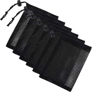 6 Pcs Small Mesh Bag, 6 X 4 Mesh Drawstring Bag, Portable Nylon Storage Bags, Small Mesh Bag,Travel Stuff Bags