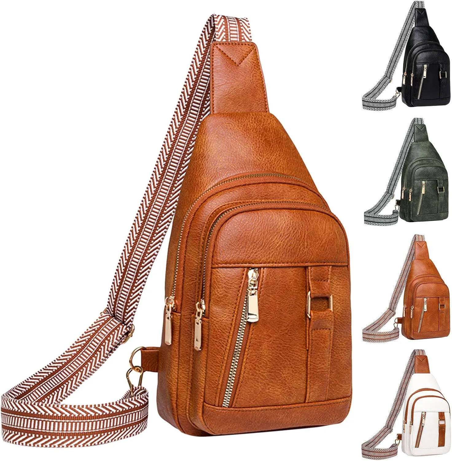 Anti Theft Crossbody Bag for Women Multi Pocket Crossbody Purses Shoulder Handbags Mens Work Backpack(White)