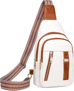 Anti Theft Crossbody Bag for Women Multi Pocket Crossbody Purses Shoulder Handbags Mens Work Backpack(White)