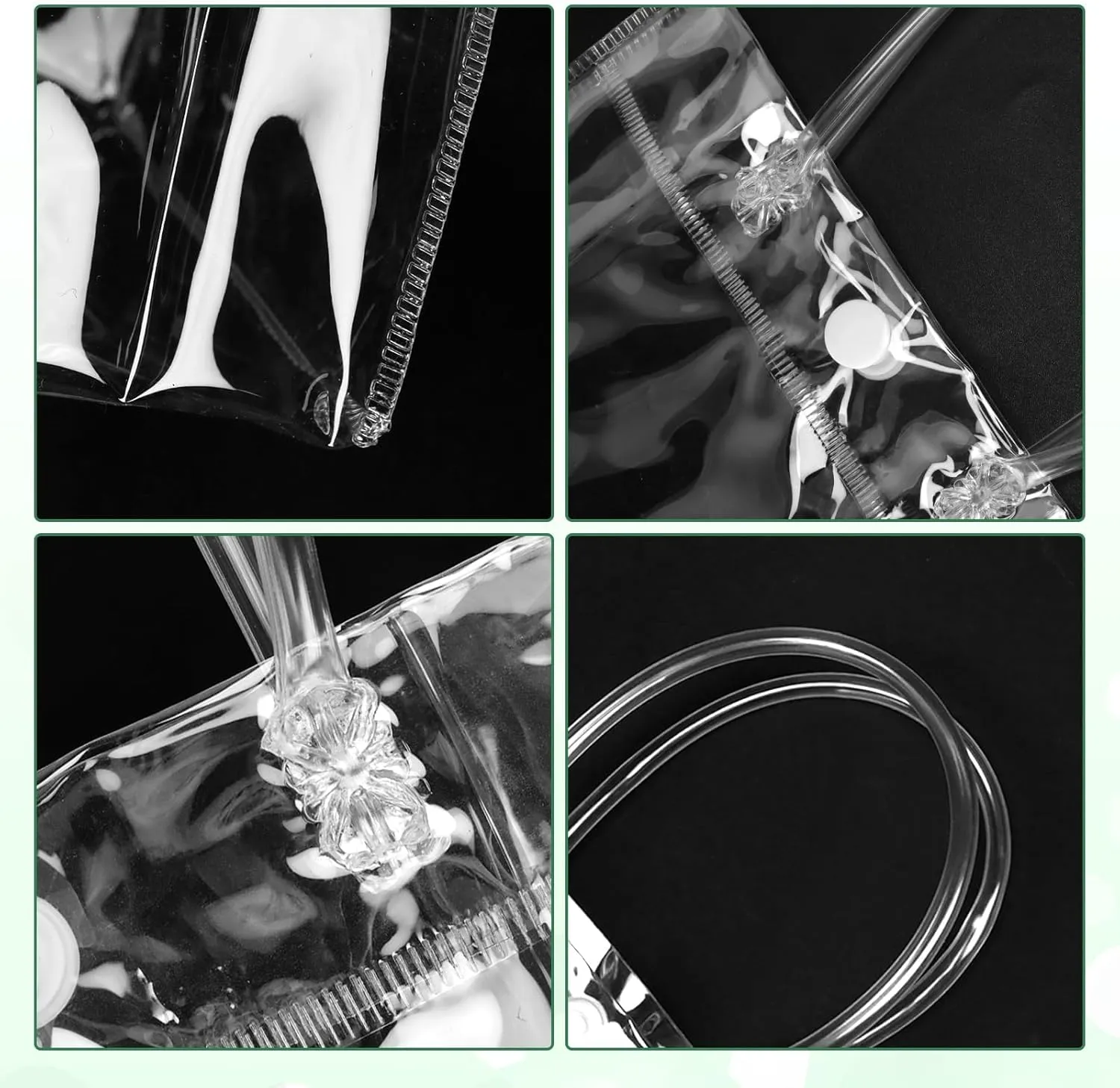 BadenBach 24 PCS Small Clear Gift Bags with Handle,5.1" x 7.5" x 2.8",Cute Transparent Plastic Gift Wrap Bags Reusable Clear Party Favor Goodie Bag for Boutique Wedding Birthday Party Father's Day