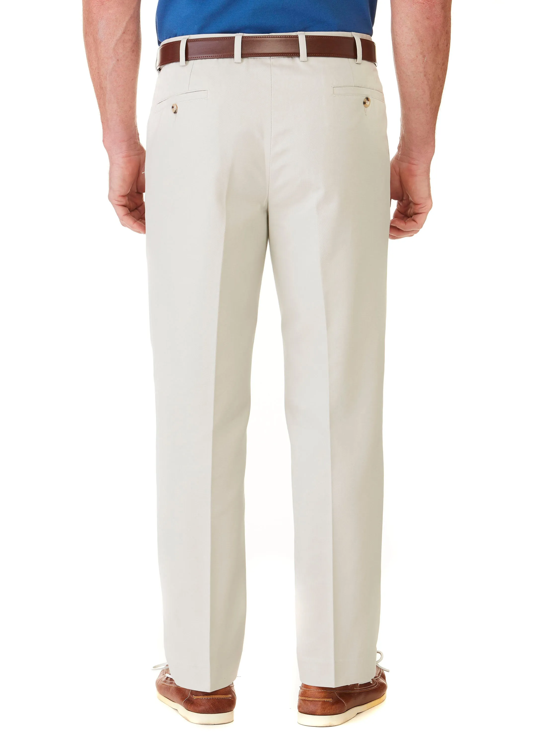 BALGOWAN PLEATED FLEXIWAIST TROUSER - STONE