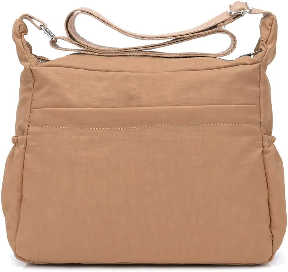 Beach Tote Bag Nylon Solid Color Shoulder Handbags Elegant Daily Crossbody Bags Messenger For Outdoor Beach Travel R