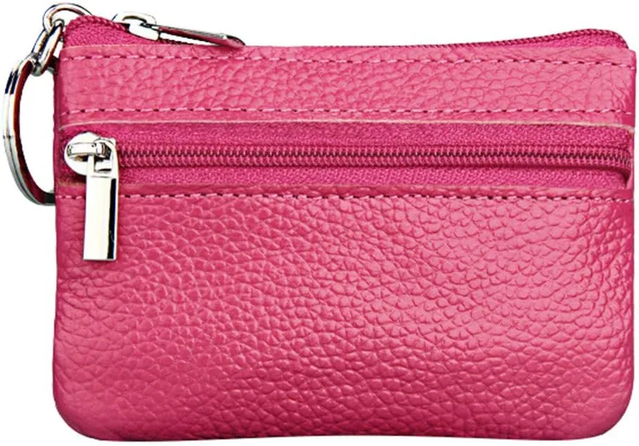Beach Tote Bag Pouch Leather Women's Purse Zipper Wallet Small Key Mini Ring With Purse For Outdoor Beach Travel E