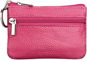 Beach Tote Bag Pouch Leather Women's Purse Zipper Wallet Small Key Mini Ring With Purse For Outdoor Beach Travel E