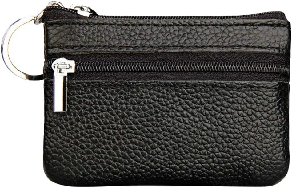 Beach Tote Bag Pouch Leather Women's Purse Zipper Wallet Small Key Mini Ring With Purse For Outdoor Beach Travel G