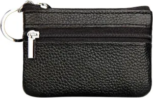 Beach Tote Bag Pouch Leather Women's Purse Zipper Wallet Small Key Mini Ring With Purse For Outdoor Beach Travel G