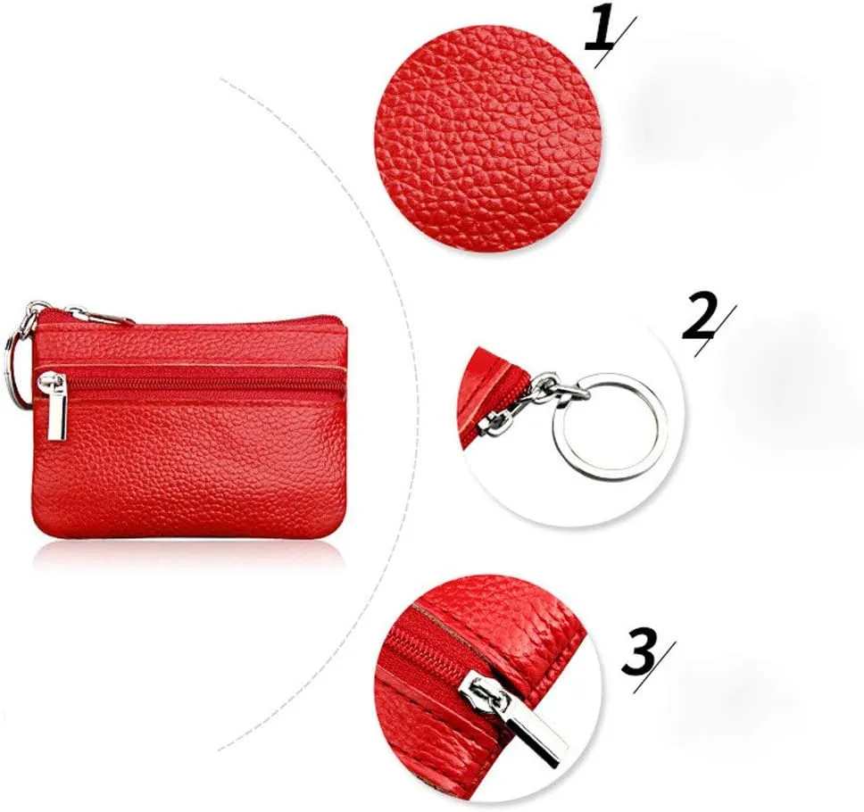 Beach Tote Bag Pouch Leather Women's Purse Zipper Wallet Small Key Mini Ring With Purse For Outdoor Beach Travel G