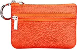 Beach Tote Bag Pouch Leather Women's Purse Zipper Wallet Small Key Mini Ring With Purse For Outdoor Beach Travel T