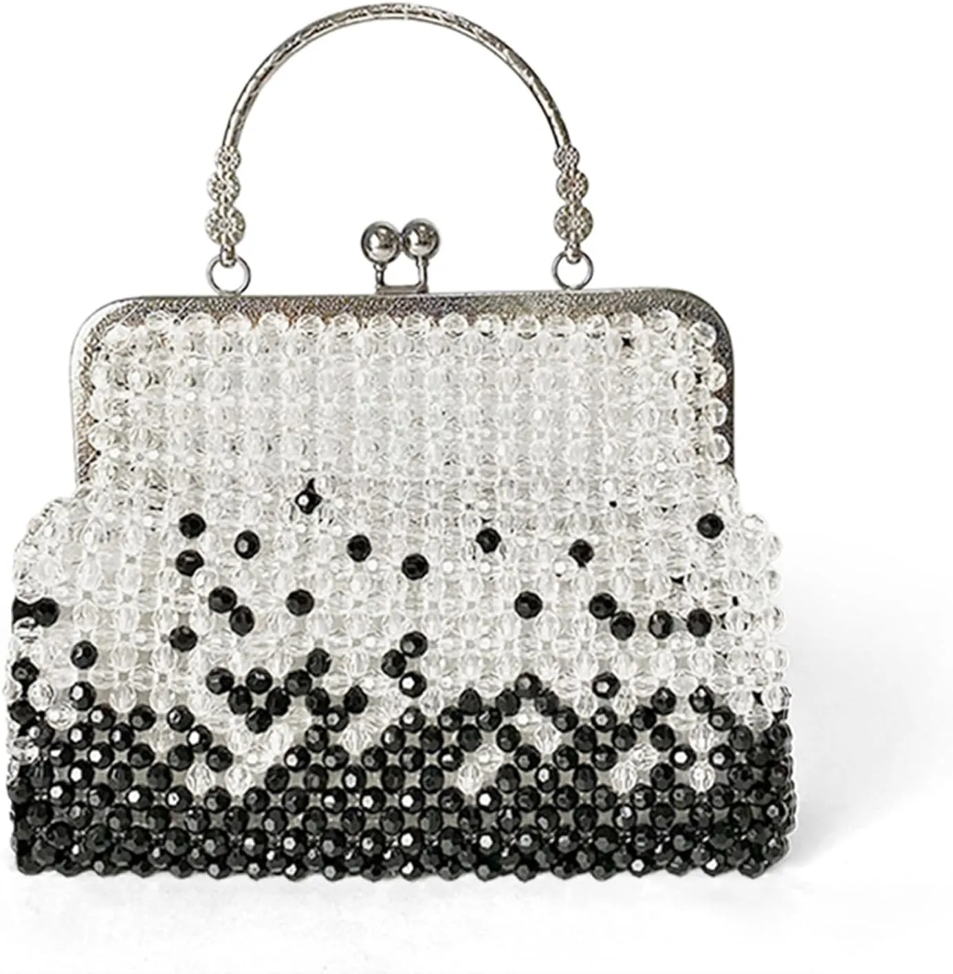 Beaded Purse Acrylic Beaded Handmade Evening Handbag for Women Fashionable Dressy Wedding Guest Bags Party Bridal Accessory