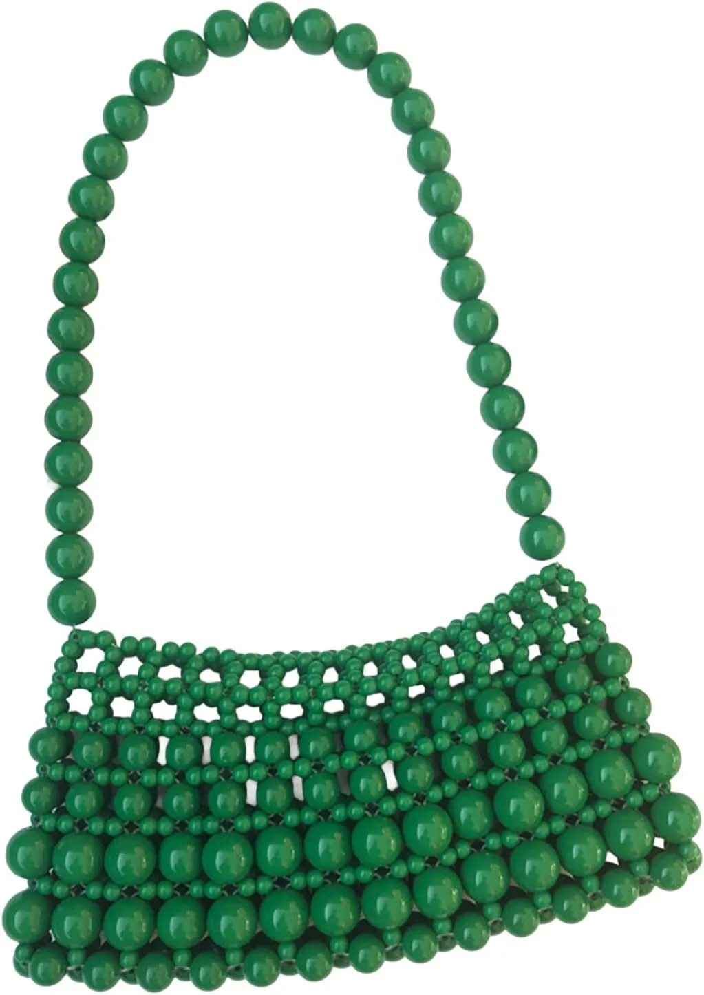 Beaded Purse Beaded Shoulder Bag for Women Y2K Fashionable Daily Use Party Going Out Sweet Streetwear Shoulder Bags