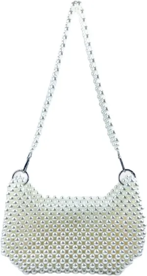 Beaded Purse Crossbody Evening Beaded Shoulder Bags for Women Dressy Wedding Bachelorette Party Guest Bag Bridal Accessory