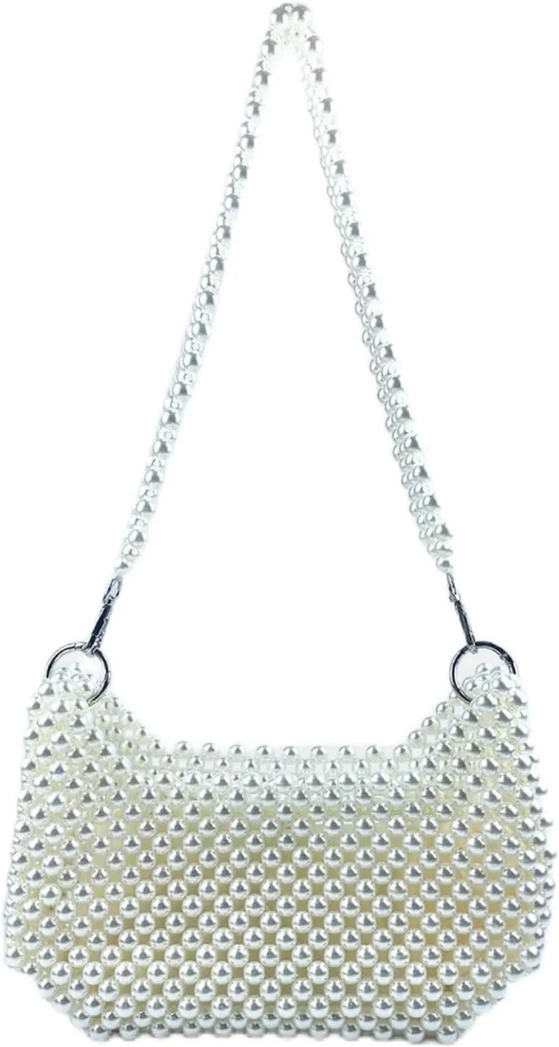 Beaded Purse Crossbody Evening Beaded Shoulder Bags for Women Dressy Wedding Bachelorette Party Guest Bag Bridal Accessory