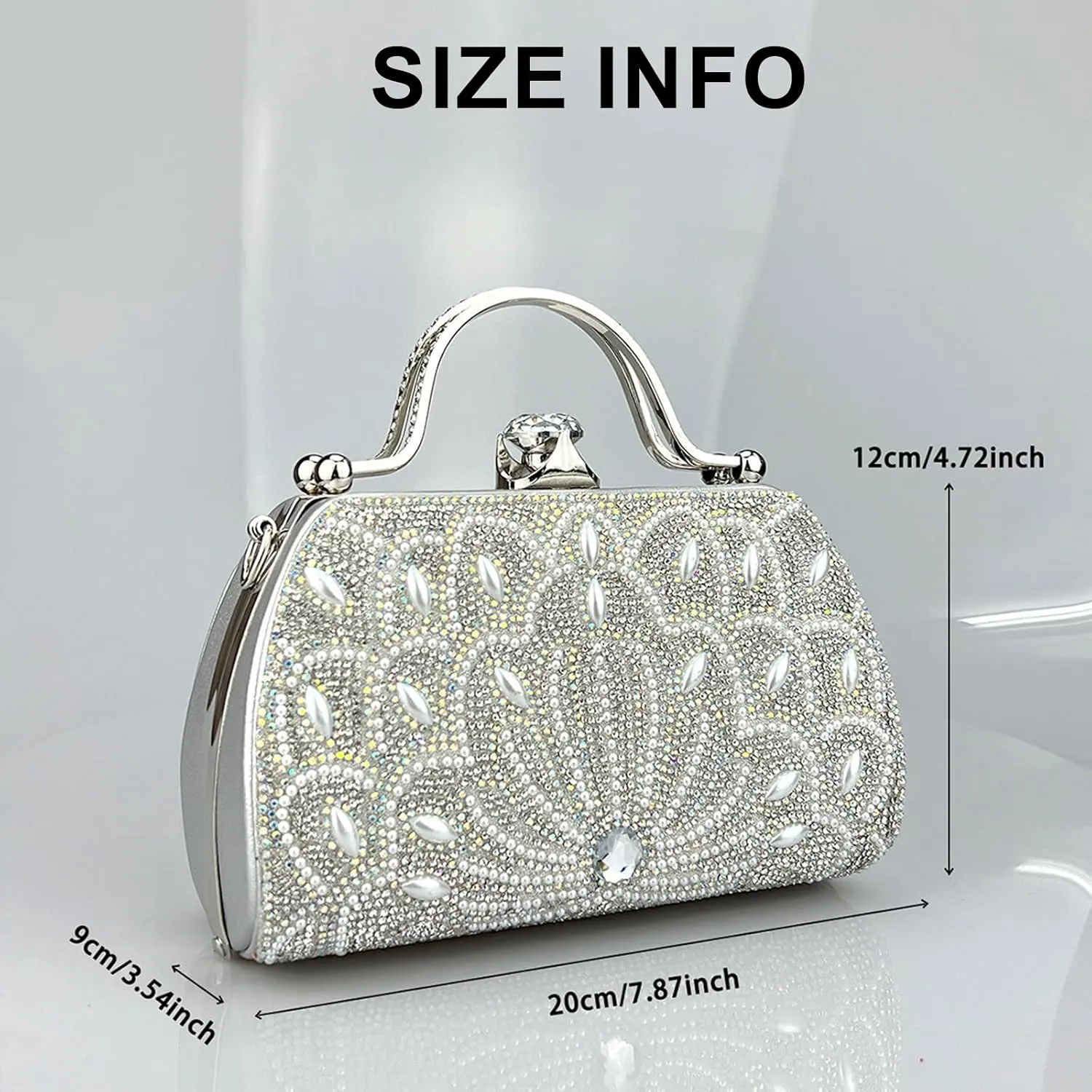 Beaded Purse Peacock Diamond Evening Beaded Handbag for Women Vintage Dressy Wedding Guest Bag Party Bridal Accessory
