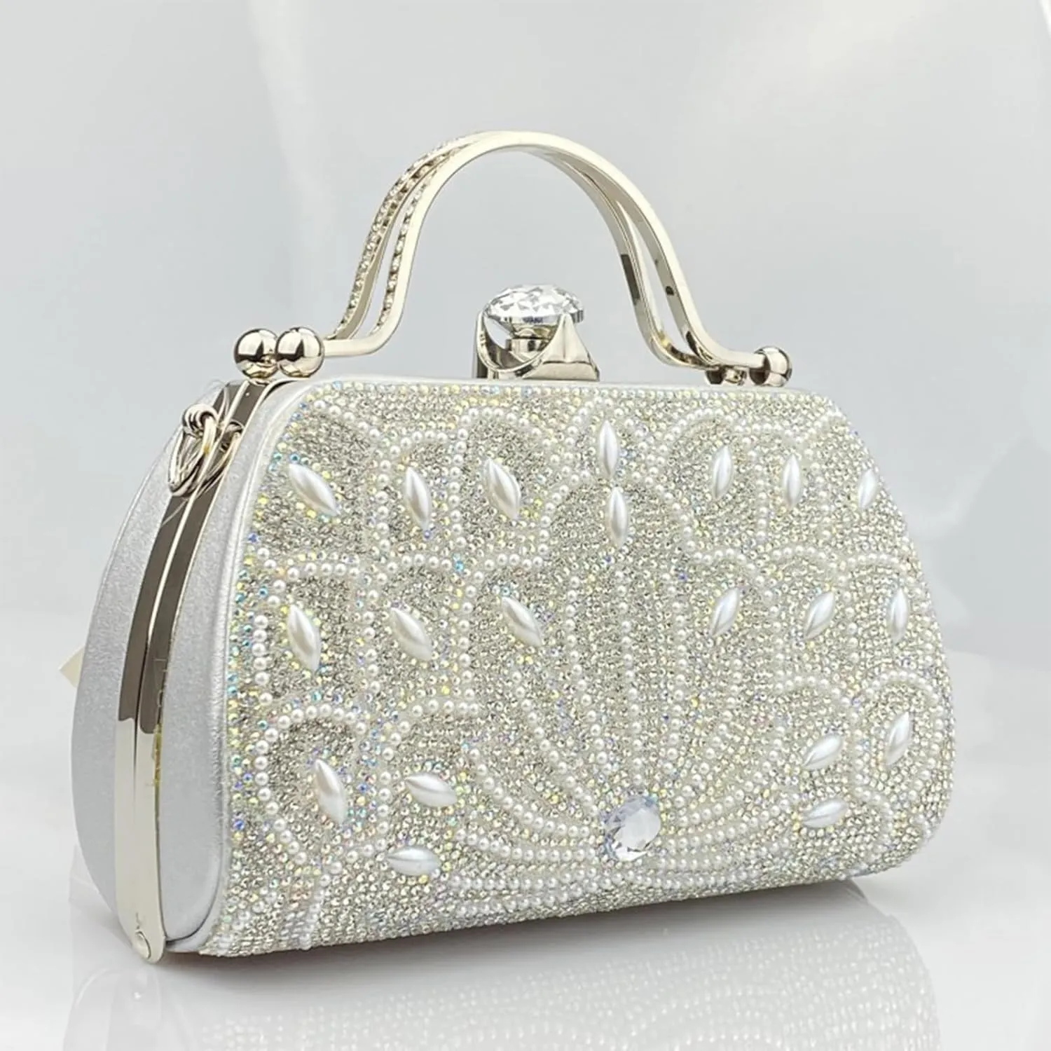 Beaded Purse Peacock Diamond Evening Beaded Handbag for Women Vintage Dressy Wedding Guest Bag Party Bridal Accessory