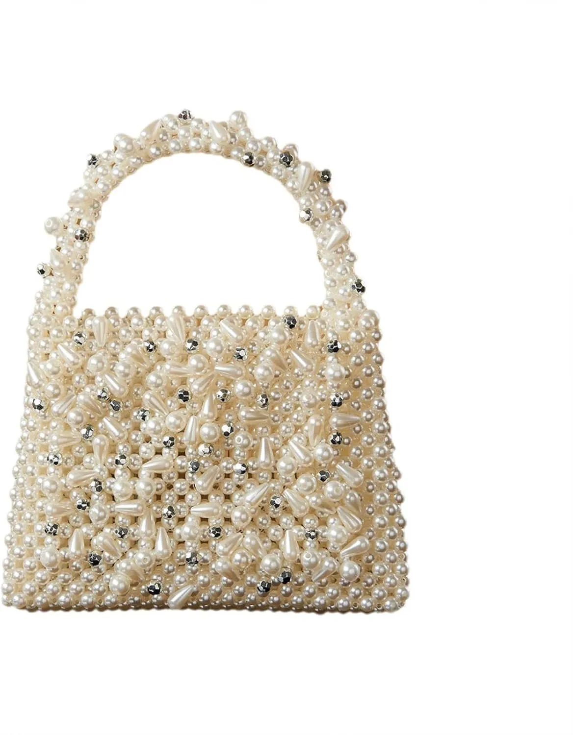 Beaded Purse Pearl Beaded Dressy Evening Wedding Handbag for Women Bags Guest Clutch Party Bridal Accessory Gift