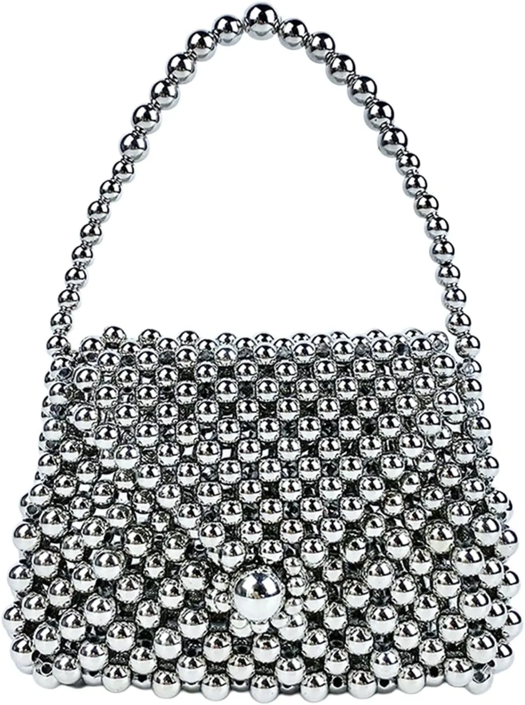 Beaded Purse Pearl Beaded Handbag Dressy Y2K Evening Clutch for Women Fashionable Weeding Guest Party Bridal Accessory Bag