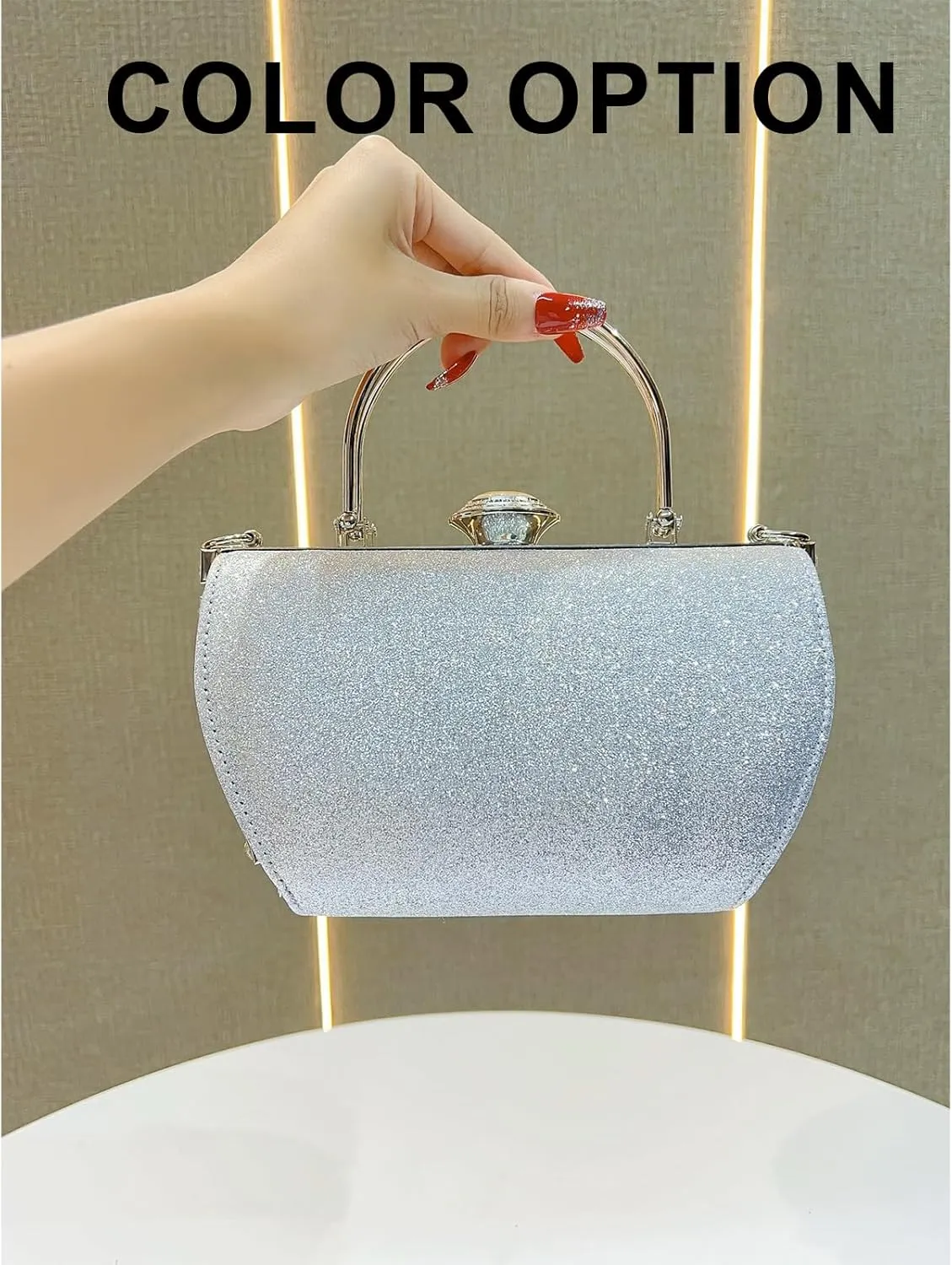Beaded Purse Pearl Rhinestone Flower Evening Beaded Handbag for Women Dressy Wedding Guest Bags Party Bridal Accessory