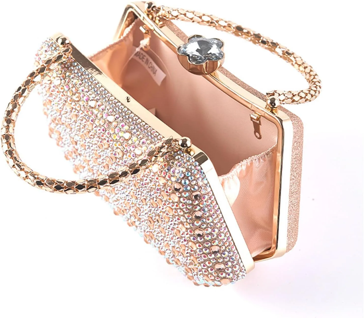 Beaded Purse Rhinestone Diamond Evening Beaded Handbag for Women Dressy Wedding Guest Bag Party Bridal Accessory