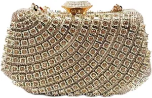 Beaded Purse Rhinestone Diamond Glam Evening Beaded Handbag for Women Dressy Wedding Guest Bag Party Bridal Accessory Use
