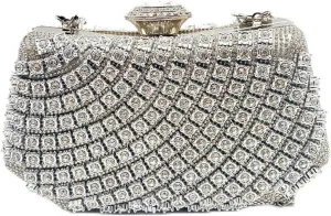 Beaded Purse Rhinestone Diamond Glam Evening Beaded Handbag for Women Dressy Wedding Guest Bag Party Bridal Accessory Use