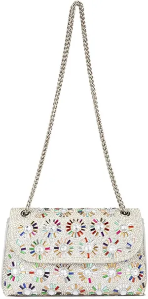 Beaded Purse Rhinestone Sunflower Evening Beaded Handbag for Women Dressy Wedding Guest Bag Party Bridal Accessory Stresswear