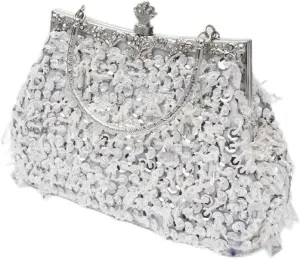 Beaded Purse Top Handle Evening Beaded Vintage Handbag for Women Dressy Wedding Guest Bag Party Bridal Accessory