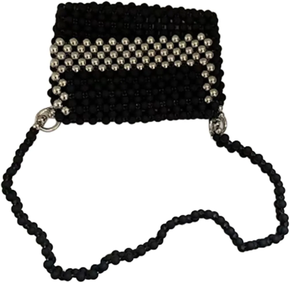 Beaded Purse Vintage Shoulder Bags for Women Formal Bag Fashionable Purse with Rope Strap cocktail Party Daily Use