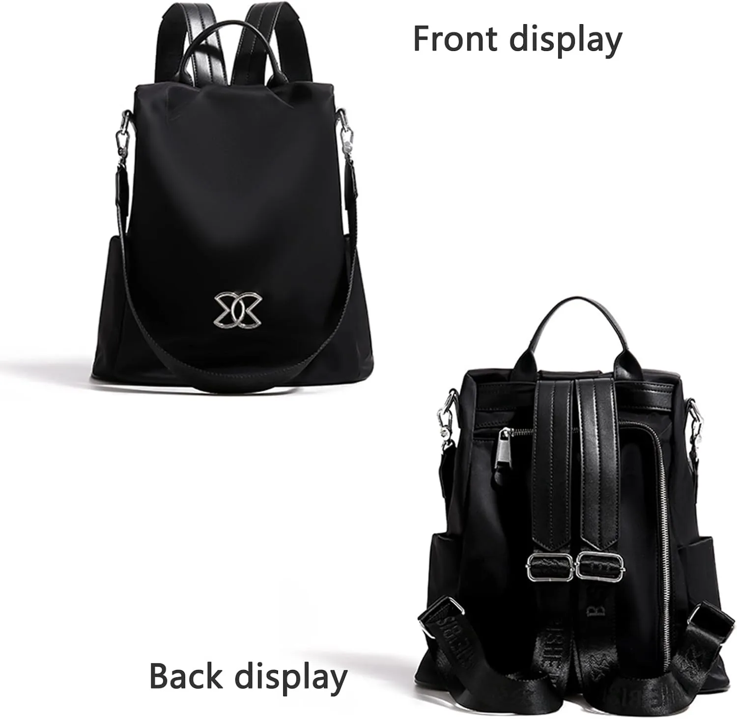 Bishe Multi-Purpose Anti-Theft Backpack, Large Capacity for Women (Black)