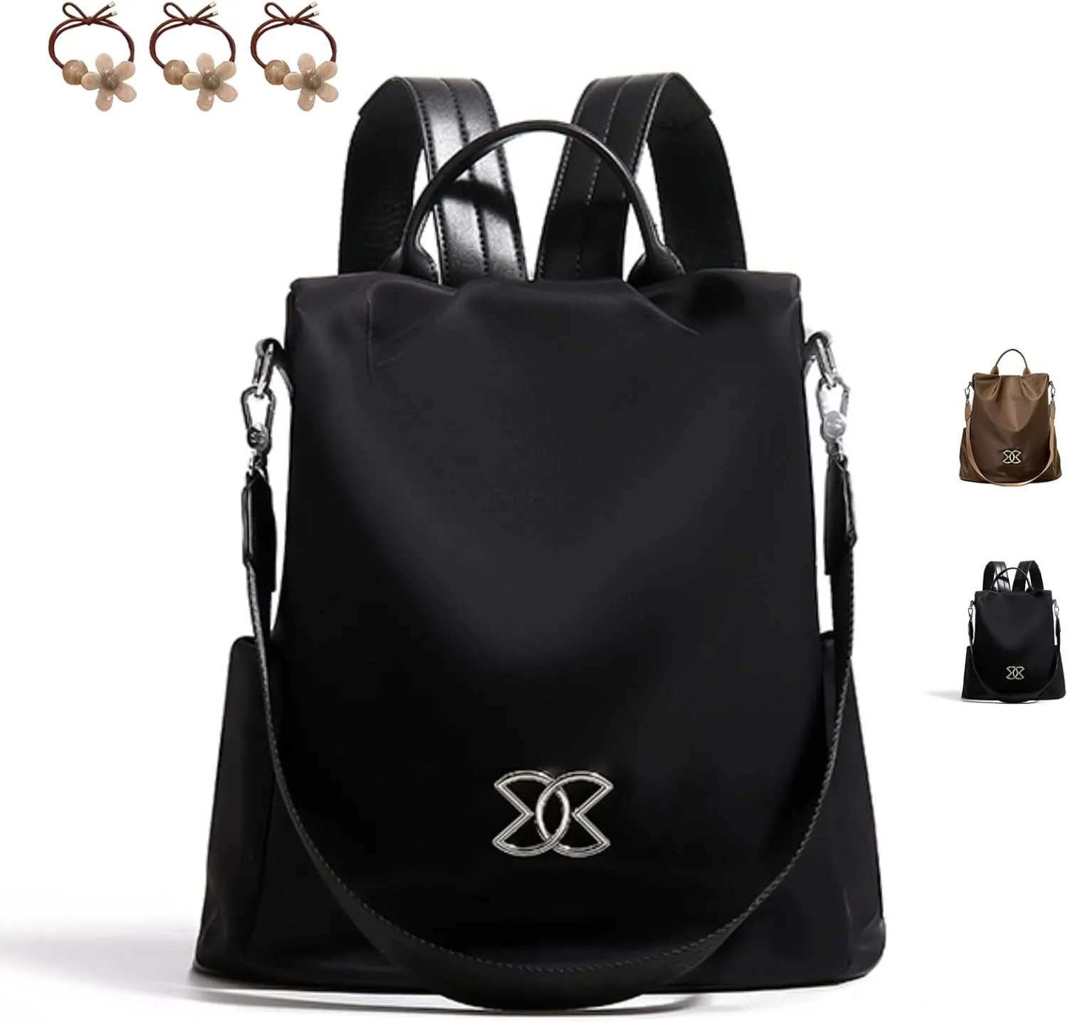 Bishe Multi-Purpose Anti-Theft Backpack, Large Capacity for Women (Black)