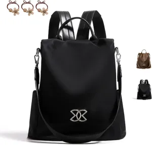 Bishe Multi-Purpose Anti-Theft Backpack, Large Capacity for Women (Black)