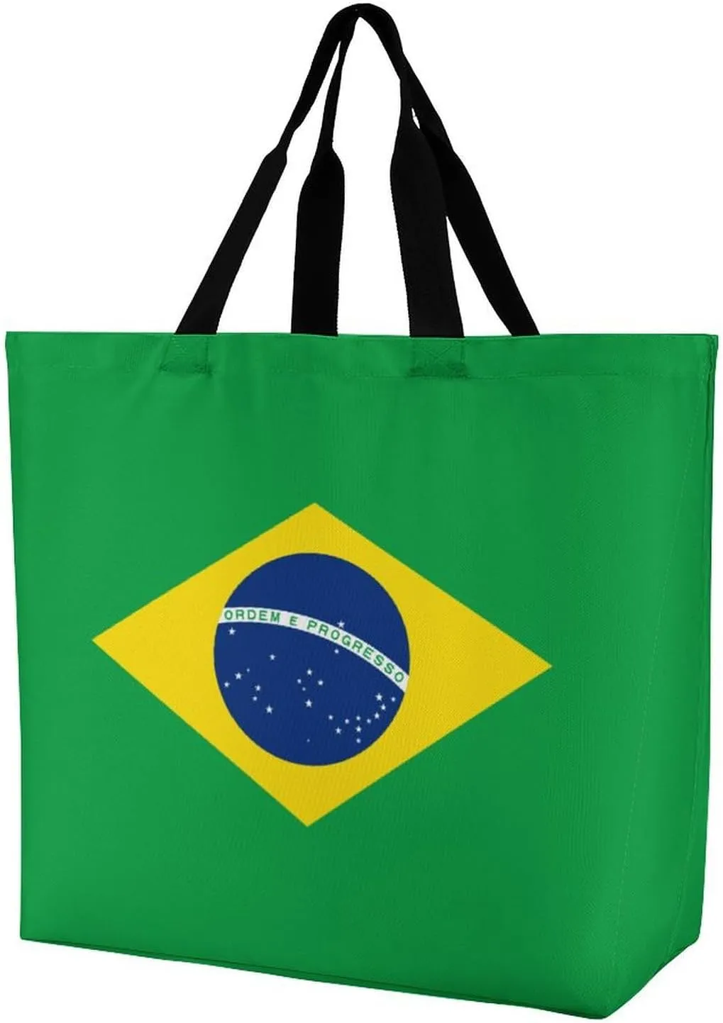 Brazil Flag Brazilian Shopping Bag Mans Woman Reusable Tote Bags Travel Totes Foldable Shoulder Bags
